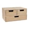 Martha Stewart Weston Stackable Light Natural Paulownia Wood Boxes W/ Drawers, Office Desktop Organizers, Set of 3 LY-E115118-3-NAT-MS - alternate 9
